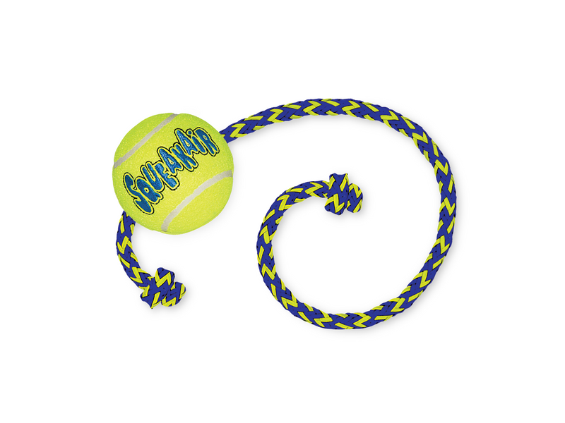 KONG Dog Toy SqueakAir Ball with Rope