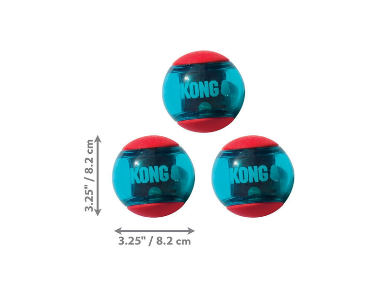 KONG Dog Toy Squeezz Action Ball Red Large (2-Pack)