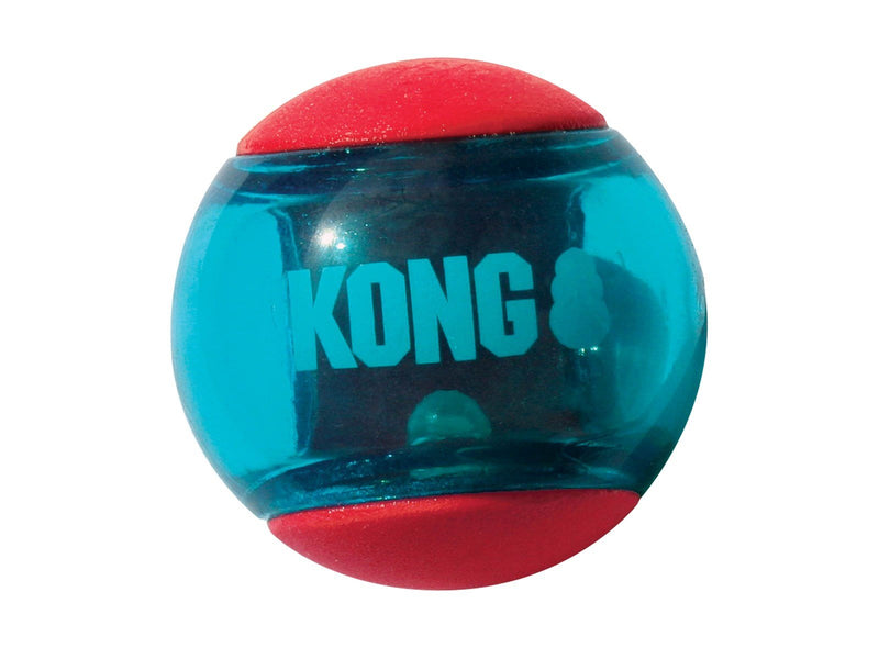 KONG Dog Toy Squeezz Action Ball Red Medium (3-Pack)
