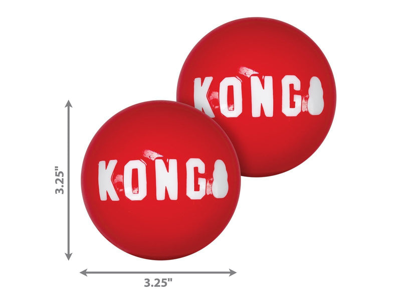 KONG Dog Toy Signature Balls Large 8cm (2-Pack)