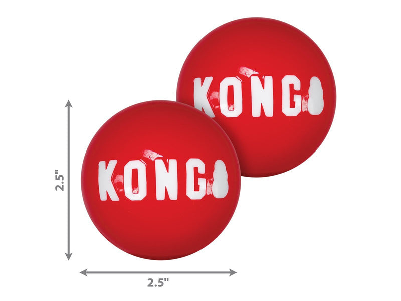 KONG Dog Toy Signature Balls Medium 6cm (2-Pack)