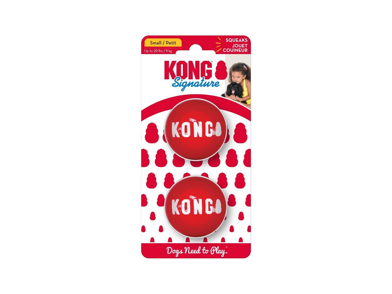 KONG Dog Toy Signature Balls Small 5cm (2-Pack)