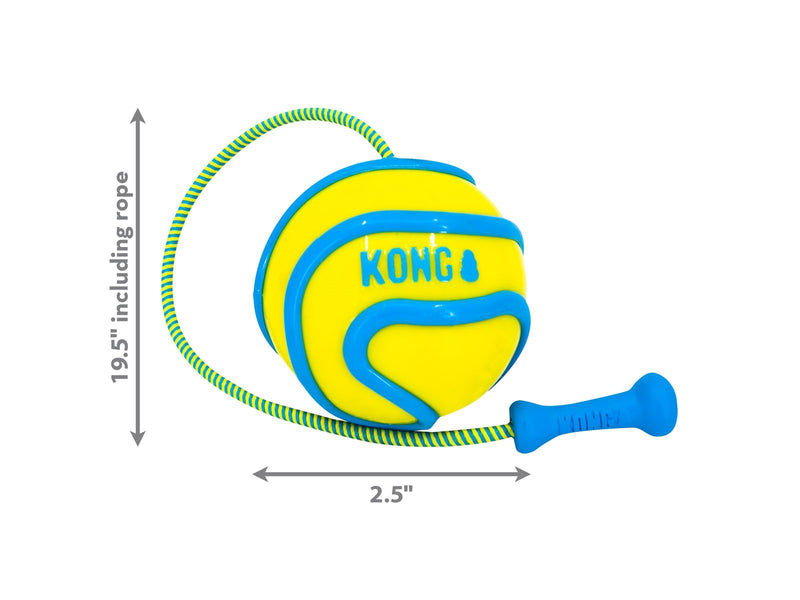 KONG Dog Toy Wavz Bunjiball Medium Assorted Colors (1-Pack)