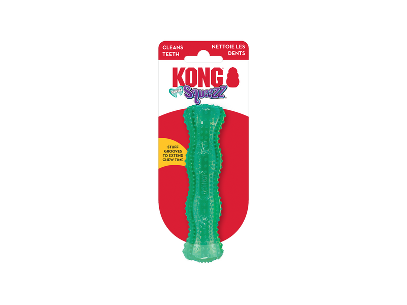 KONG Dog Toy Squeezz Dental Stick Medium 19cm