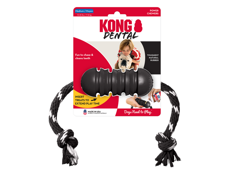 KONG Dog Toy Extreme Dental W/Rope Medium