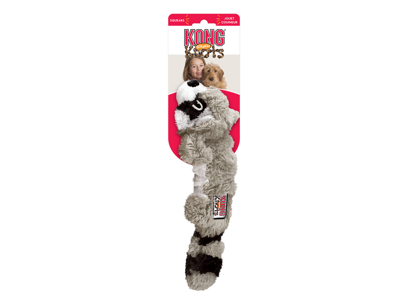 KONG Toy Scrunch Knots Raccoon S/M 9x22cm