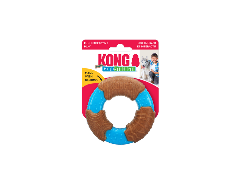 KONG Dog Toy CoreStrength Bamboo Ring Small 9cm