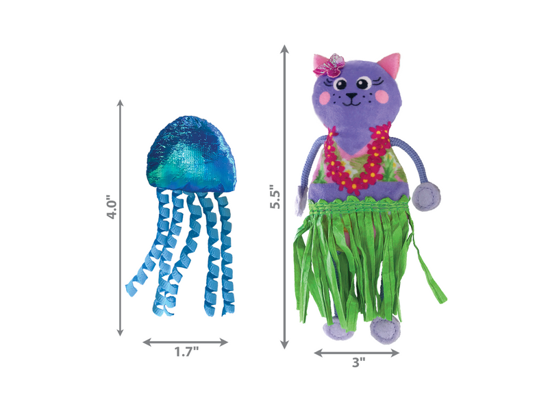KONG Cat Toy Tropics Hula 2-pk