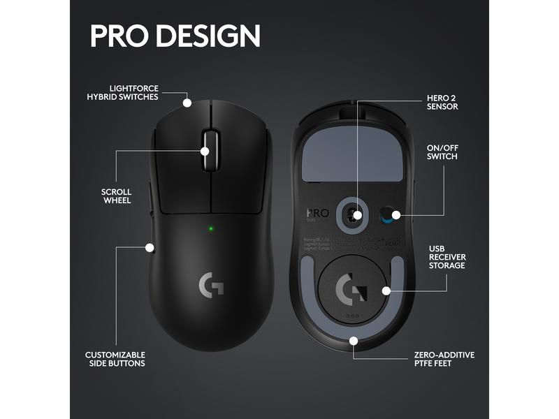 Logitech G PRO X SUPERLIGHT 2 - Gaming Maus (Schwarz)