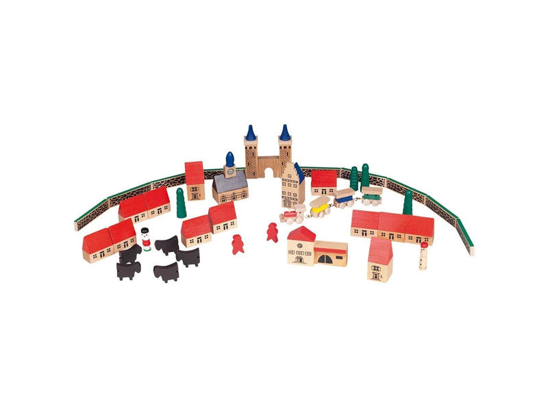 Goki Wooden Medieval Village 46 pcs.