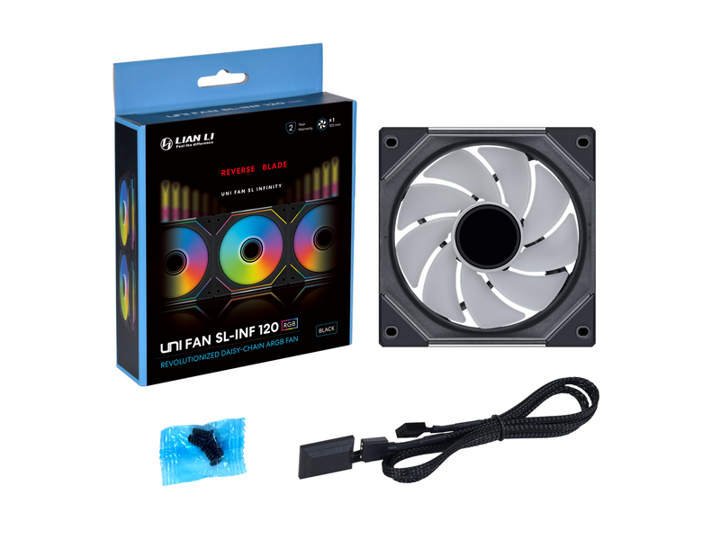 Lian Li UNI FAN SL-INF Reverse 120 Black - Gehäuselüfter - 120mm - Schwarz - 32 dBA