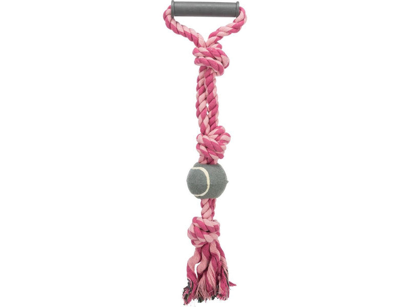 Trixie Playing Rope with Tennis Ball ø6/50cm assorted colours