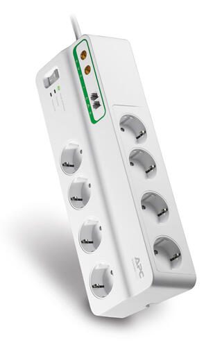 APC PMF83VT-GR Performance SurgeArrest 8-fach, Schutz für Telefon- und Koax-Leitungen, 230 V