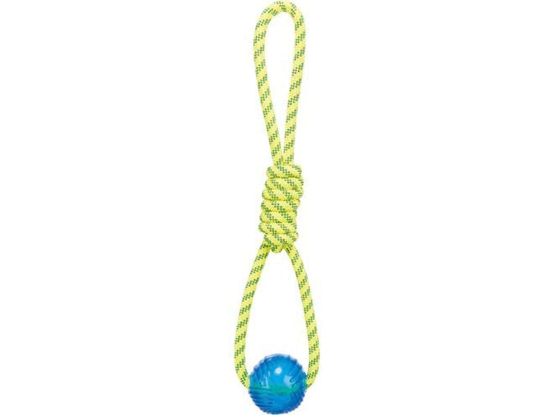 Trixie Playing Rope with Ball ø 6 × 40 cm yellow/green