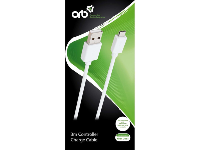 Orb XBox One 3M Charge Cable - Wired Charging cable for wireless game controller - Microsoft Xbox One