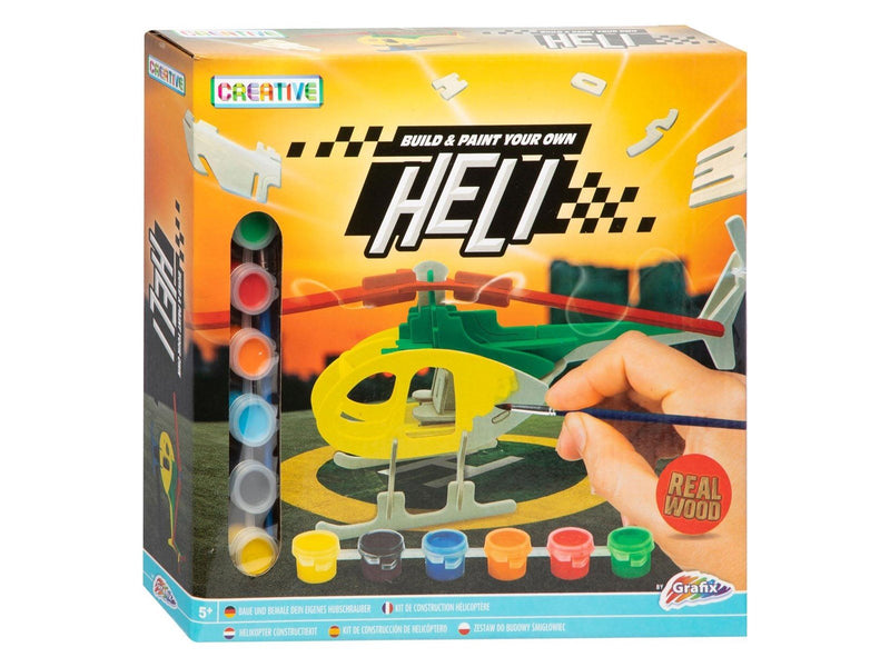 Grafix Wooden Building and Painting Kit - Helicopter