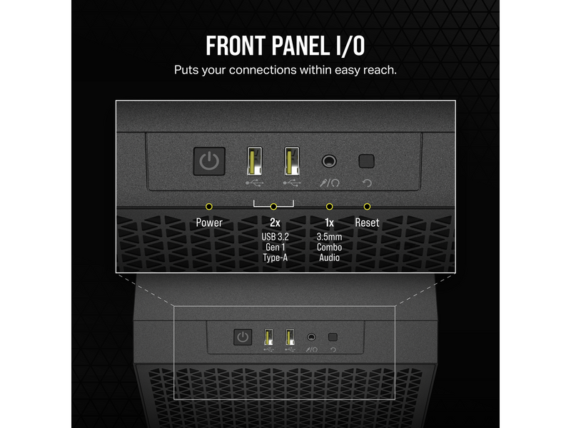 Corsair 3000D AIRFLOW TG - Black - Gehäuse - Miditower - Schwarz