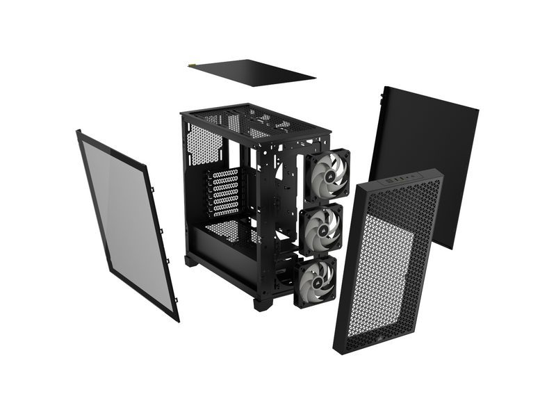 Corsair 3000D RGB AIRFLOW TG - Black - Gehäuse - Miditower - Schwarz