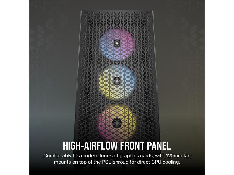 Corsair 3000D RGB AIRFLOW TG - Black - Gehäuse - Miditower - Schwarz