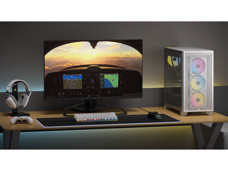 Corsair 3000D RGB AIRFLOW TG - White - Gehäuse - Miditower - Weiß