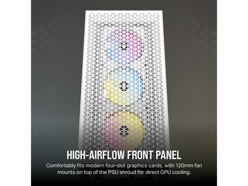 Corsair 3000D RGB AIRFLOW TG - White - Gehäuse - Miditower - Weiß