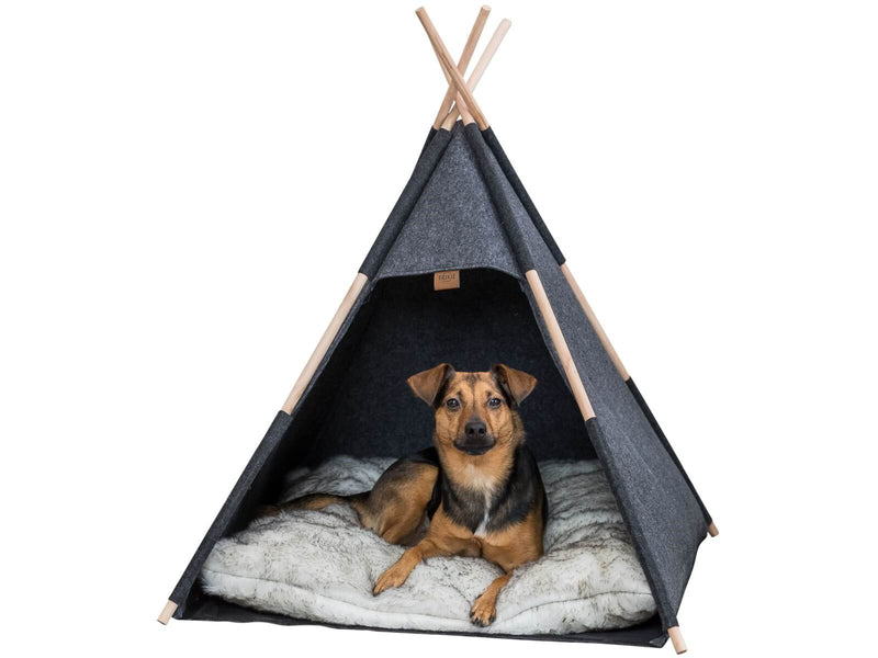 Trixie Höhlen-Tipi für Hunde – Gemütlicher und Stilvoller Ruheplatz 70x70x70cm