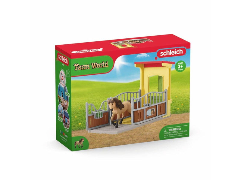 Schleich Pony Box with Iceland Pony Stallion