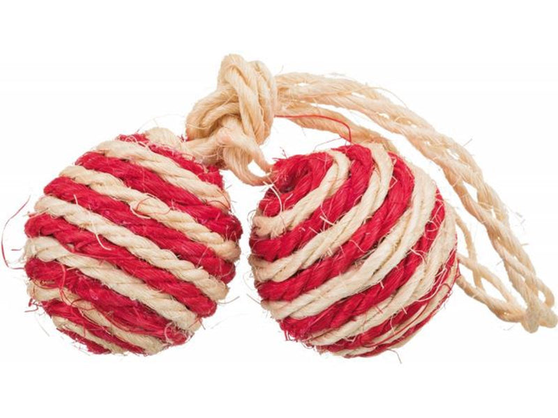 Trixie 2 Balls on a Rope ø 4.5 cm assorted colours
