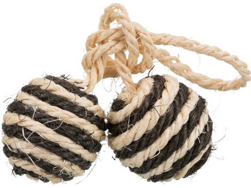 Trixie 2 Balls on a Rope ø 4.5 cm assorted colours