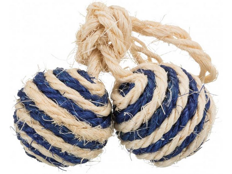 Trixie 2 Balls on a Rope ø 4.5 cm assorted colours