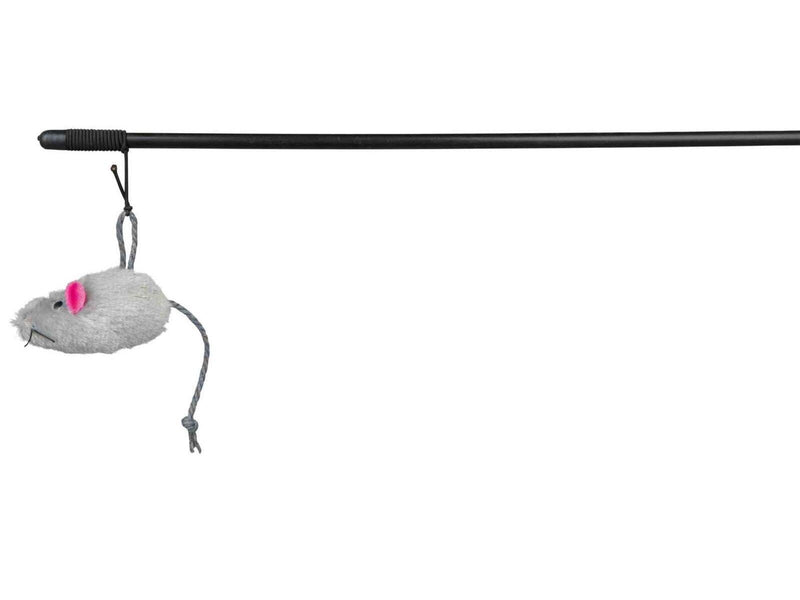 Trixie Playing Rod with Mouse 100cm assorted colours
