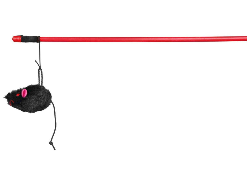 Trixie Playing Rod with Mouse 100cm assorted colours