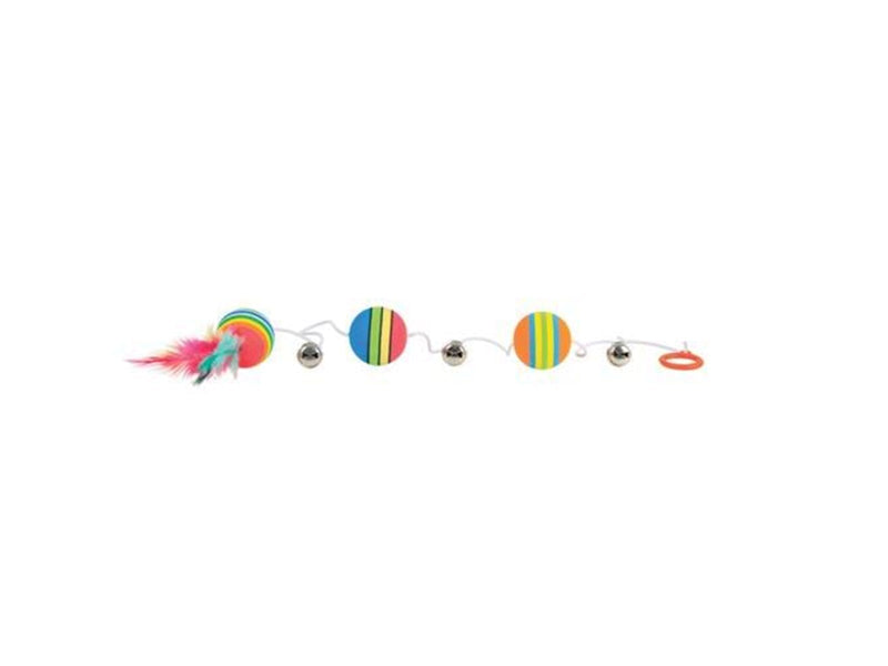 Trixie Rainbow Balls on an Elastic Band ø 3.5 × 80 cm