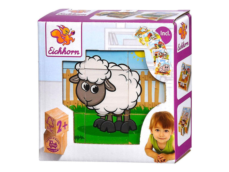Eichhorn Wooden Block Puzzle Farm Holz