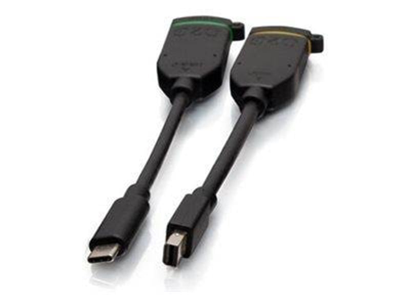 C2G Universal 4K HDMI Dongle Adapter Ring with Color Coded Mini DisplayPort and USB-C - video adapter kit - Mini DisplayPort / H