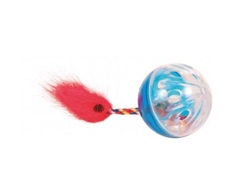 Trixie Set of Rattling Balls with Tails ø 4 cm assorted colours