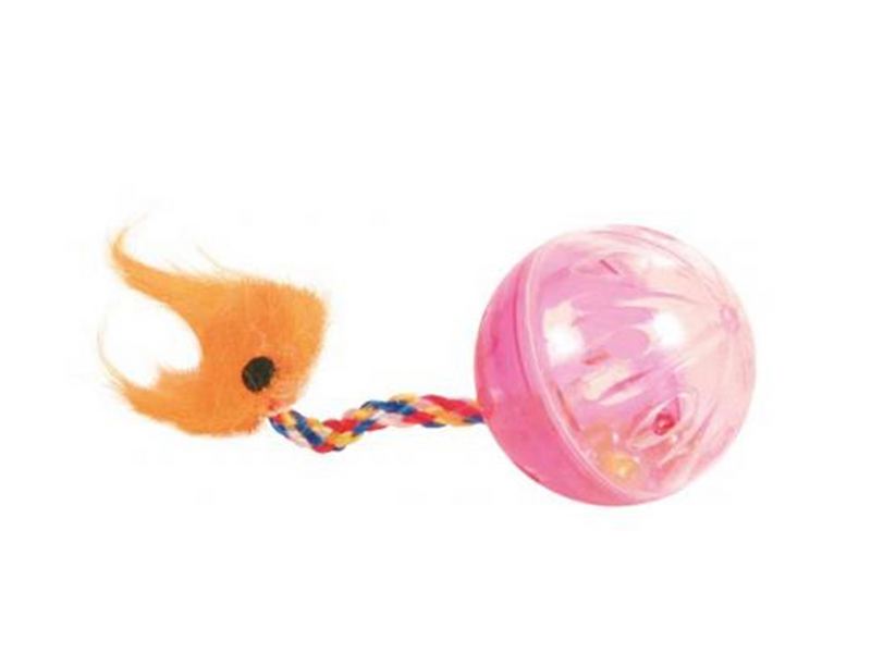 Trixie Set of Rattling Balls with Tails ø 4 cm assorted colours