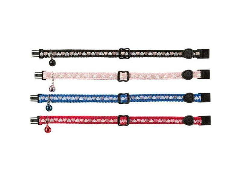 Trixie Cat collar hearts assorted colours