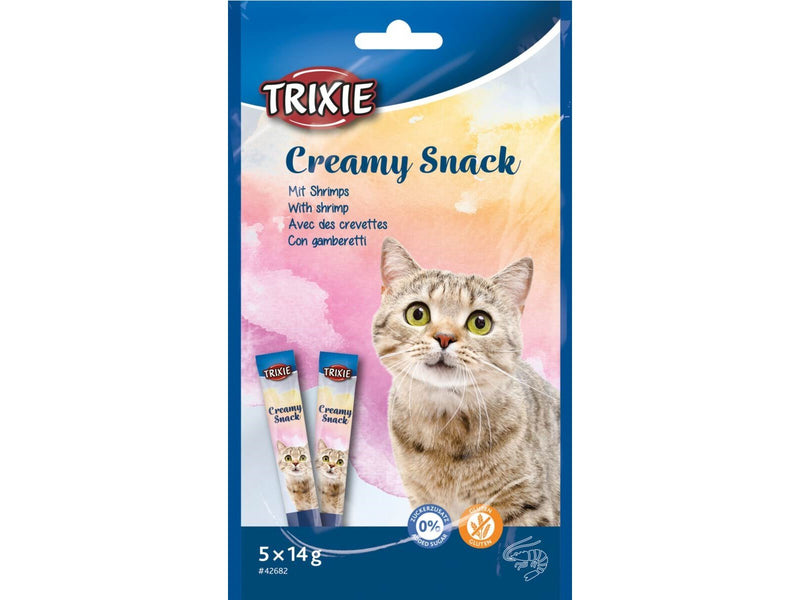 Trixie Katzenleckerli Cremige Snacks mit Garnele 5x14g