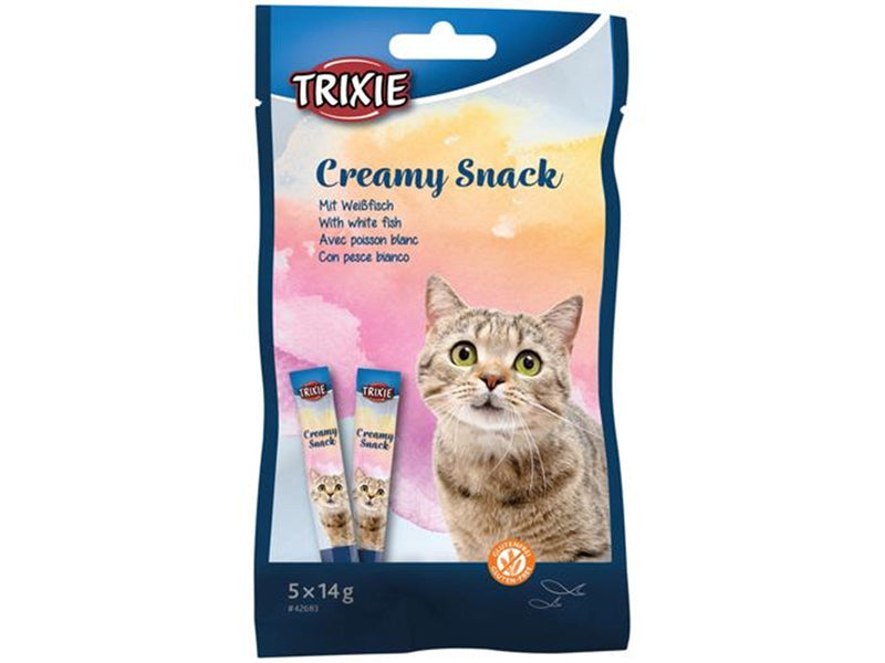 Trixie Creamy Snack with white fish 5 × 14 g