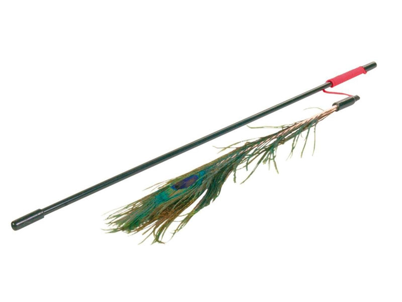 Trixie Playing Rod with Peacock Feather 47cm