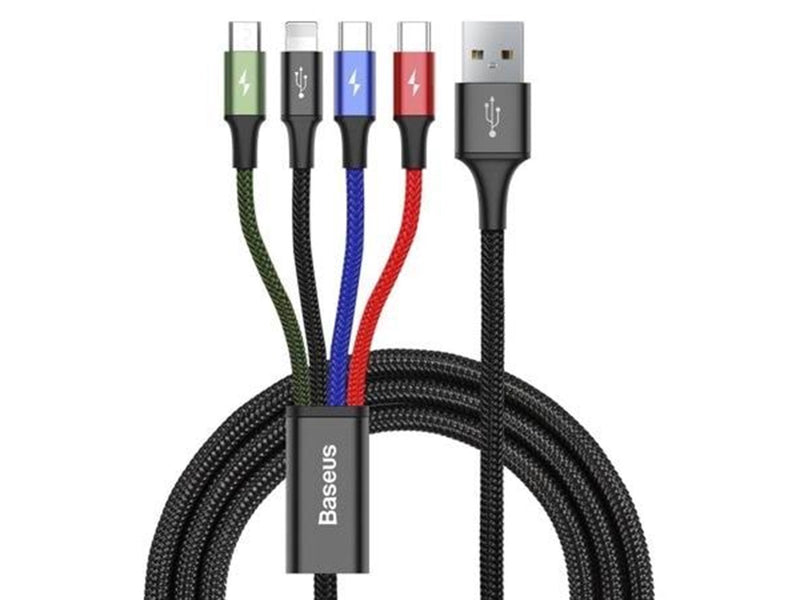Baseus Fast USB Cable 4in1 2xUSB-C / Lightning / Micro 3.5A 1.2m - Black