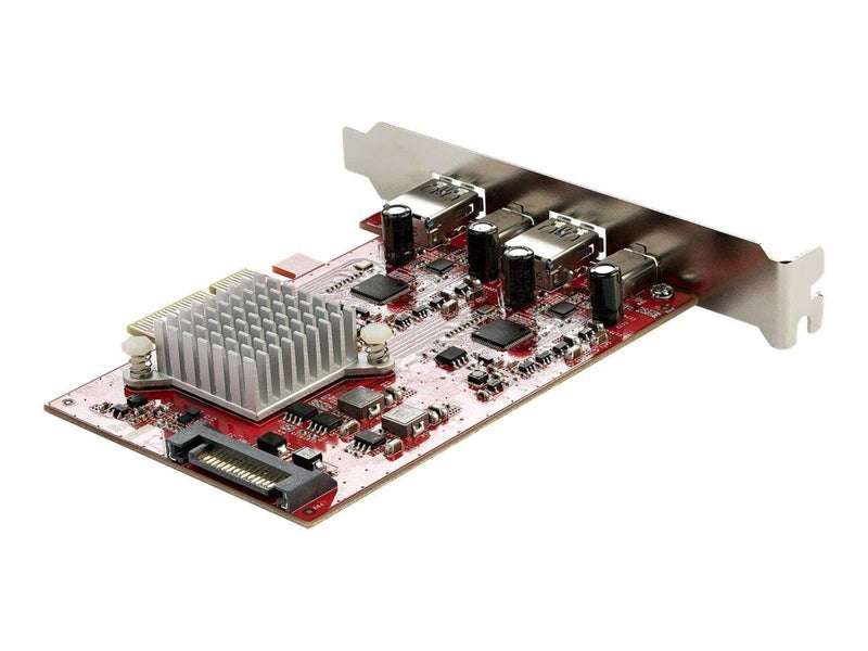 StarTech.com 4-Port USB PCIe Card 10Gbps USB PCI Express Expansion Card w/ 2 Controllers 2x USB-C & 2x USB-A ports (USB 3.2/3.1