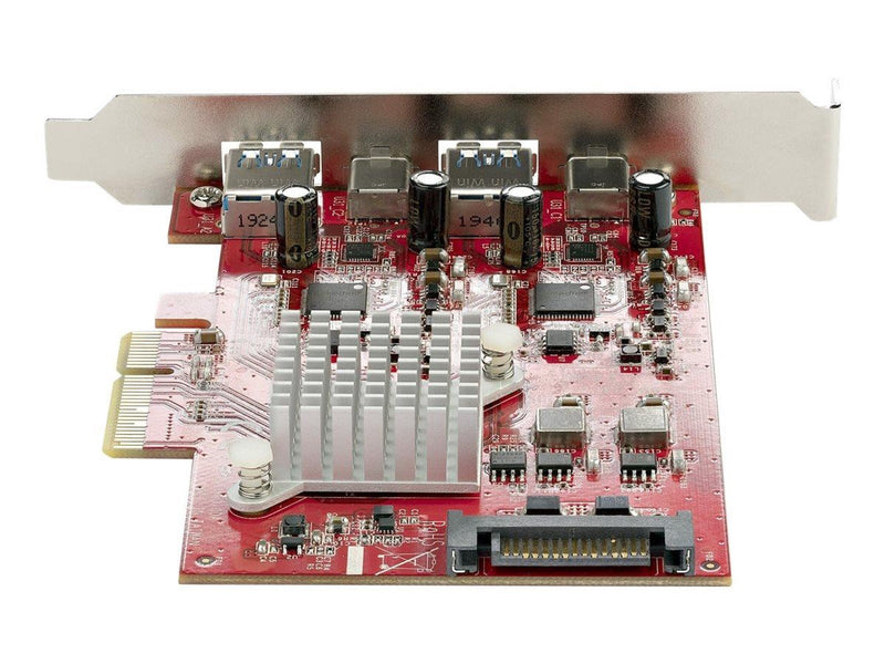 StarTech.com 4-Port USB PCIe Card 10Gbps USB PCI Express Expansion Card w/ 2 Controllers 2x USB-C & 2x USB-A ports (USB 3.2/3.1