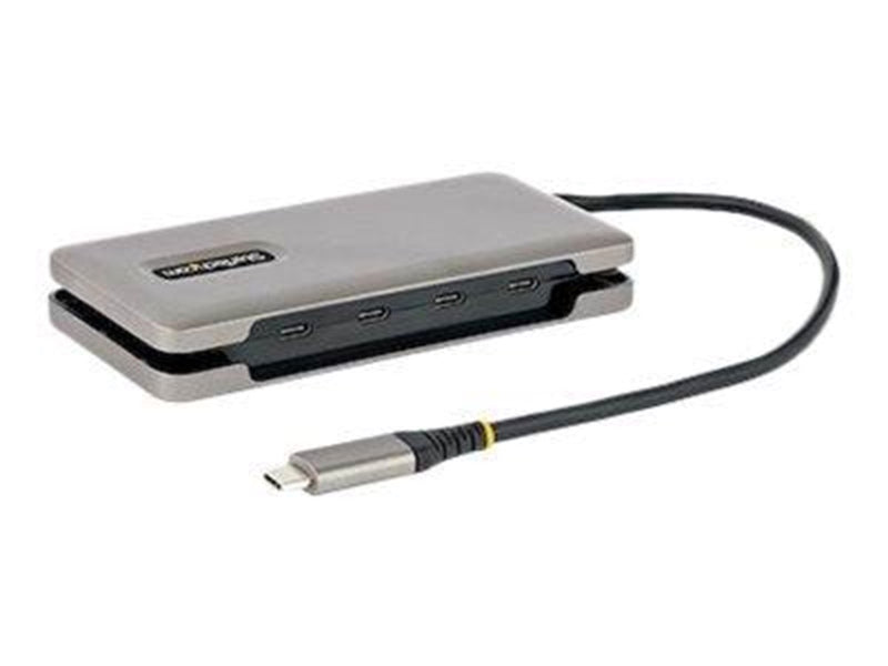 StarTech.com 4-Port USB-C Hub 4x USB-C Ports USB 3.1 10Gbps Portable USB C Hub with 100W Power Delivery Pass-Through Portable US