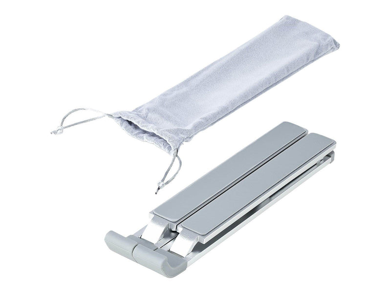 StarTech.com Foldable Laptop Riser Stand Portable Height Adjustable Ergonomic Laptop Stand Ventilated Aluminum Frame Supports 22