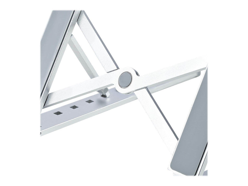 StarTech.com Foldable Laptop Riser Stand Portable Height Adjustable Ergonomic Laptop Stand Ventilated Aluminum Frame Supports 22