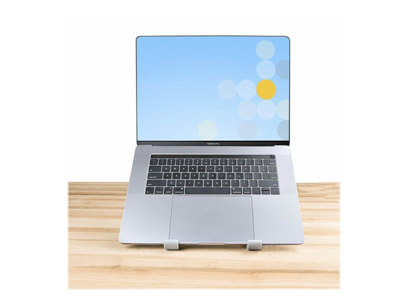 StarTech.com Foldable Laptop Riser Stand Portable Height Adjustable Ergonomic Laptop Stand Ventilated Aluminum Frame Supports 22
