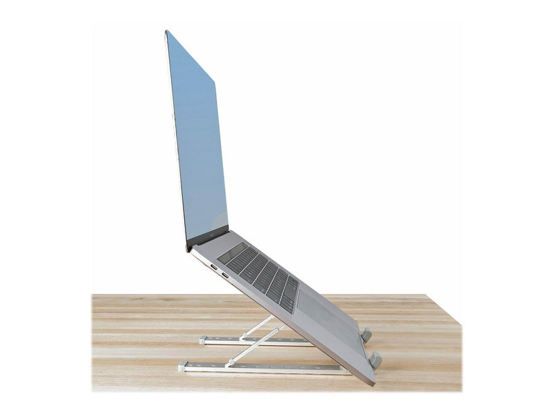 StarTech.com Foldable Laptop Riser Stand Portable Height Adjustable Ergonomic Laptop Stand Ventilated Aluminum Frame Supports 22