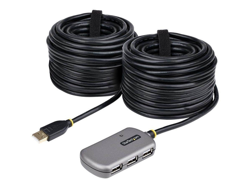 StarTech.com USB Extender Hub 24m USB 2.0 Extension Cable with 4-Port USB Hub Active/Bus Powered USB Repeater Cable USB-Hubs - 4